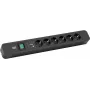 Cable alargador de corriente Bachmann Primo 2 2m 6 tomas AC Negro