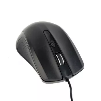 Ratón óptico negro USB cable de 1,8 m