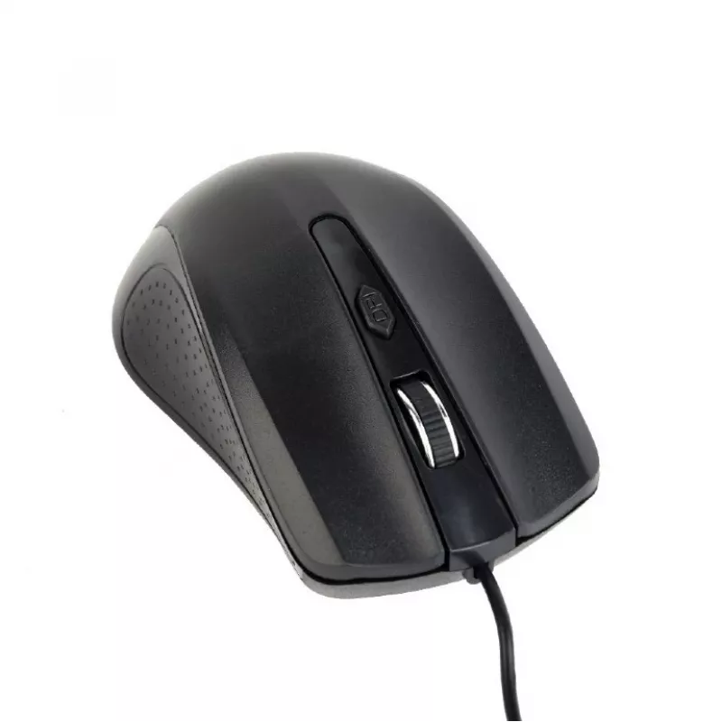 Ratón óptico negro USB cable de 1,8 m