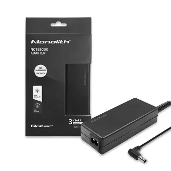 Fuente de alimentación Qoltec 51774 para monitor LG 25W | 1,3A | 19V | 6,5 * 4,4 + cable de alimentación