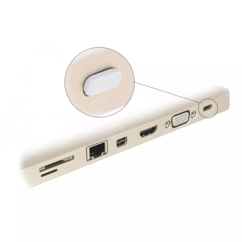 Tapa antipolvo para conector hembra USB Type-C DeLOCK 64095 10 uds. blanca