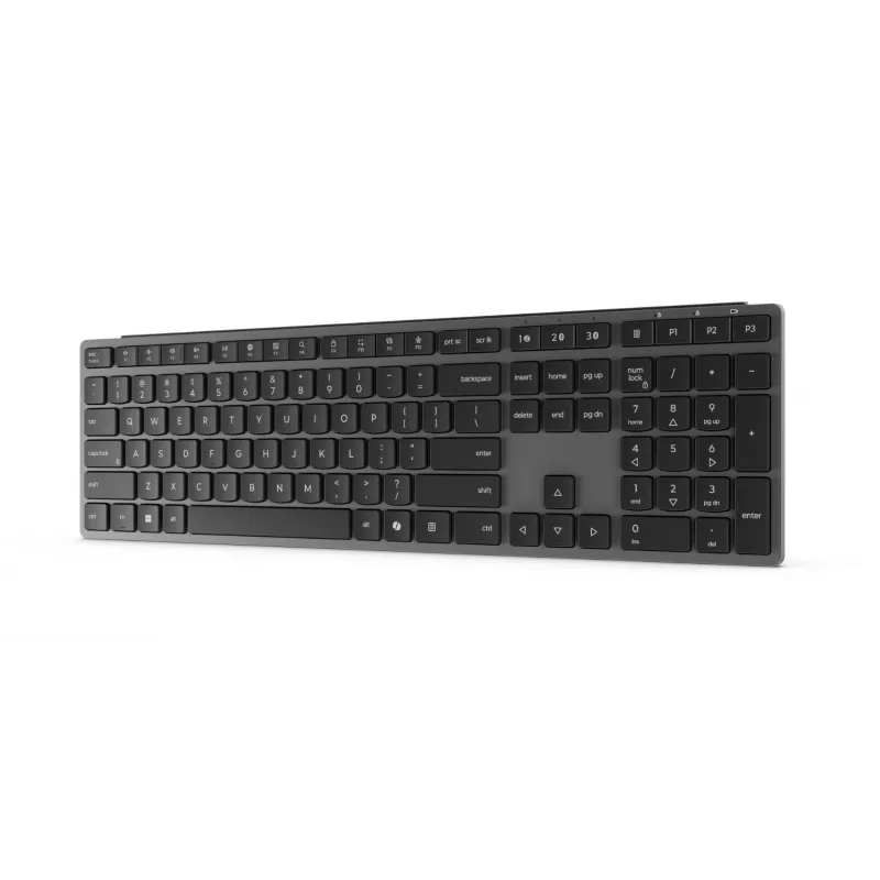 Teclado inalámbrico multidispositivo Lenovo 700, distribución inglés US, Bluetooth, Luna Grey