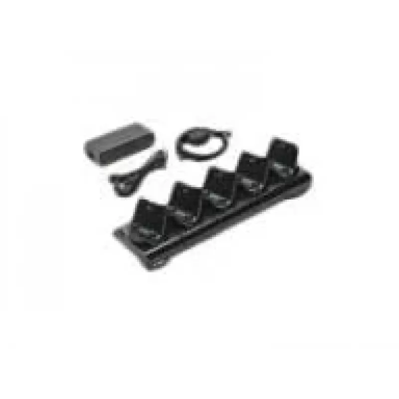 Cargador de batería Zebra CRD-MPM-5SCHGEU1-01, corriente de red, interior, negro, incluye cable DC