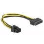 Cable de alimentación Delock 82924 SATA 15 polos a 6 polos PCI Express
