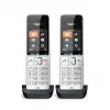 Teléfono analógico/DECT Gigaset COMFORT 500HX duo con identificación de llamadas negro, plata