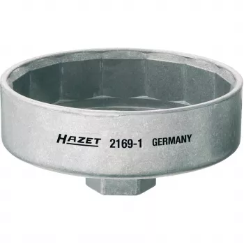 Hazet 2169-1 llave para filtros de aceite, accionamiento de 1/2 pulgada, hexágono de 27 mm