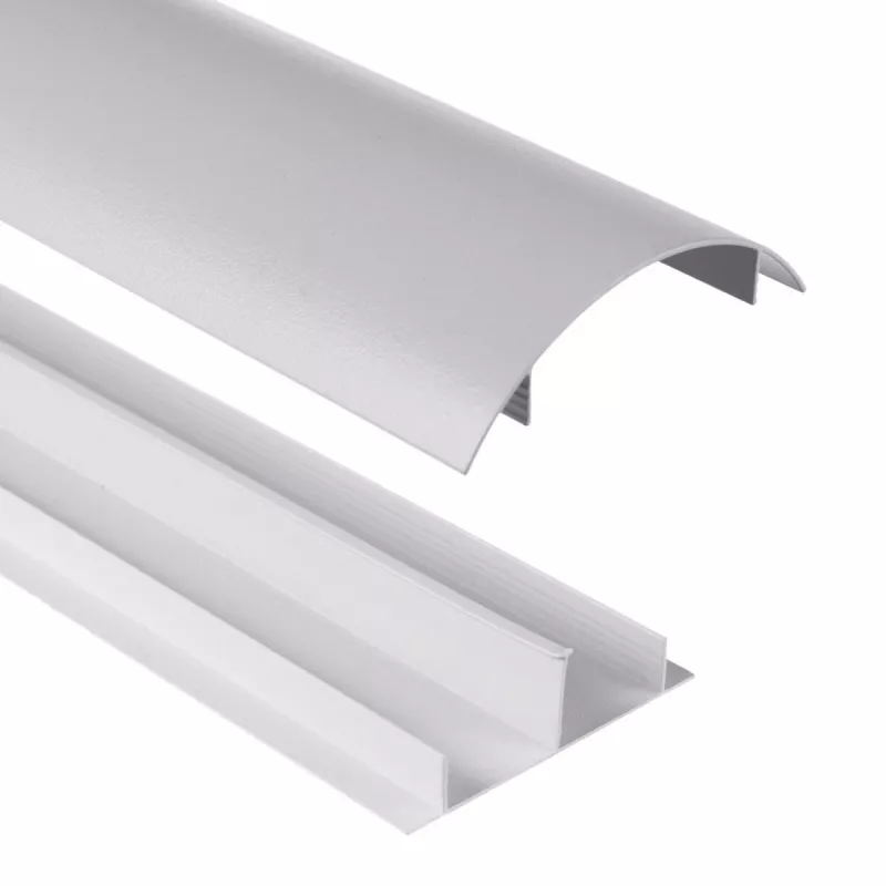 Canaleta para cables de aluminio MACLEAN MC-814 S, plateada – canal para cables de superficie