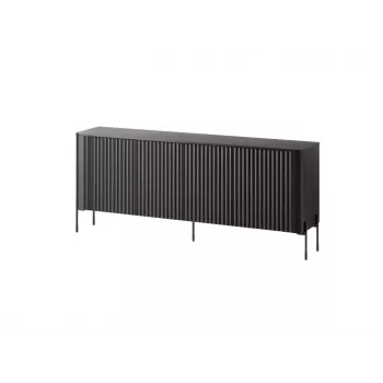 Cómoda cama meble VERA 190x40x80 cm, negro mate, tablero de partículas, marco de 16 mm