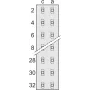 Female Header SCHROFF - Female Header D32, soldadura (69001698)