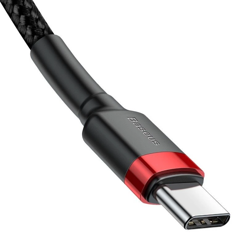 Cable USB-C a USB-C Baseus CATKLF-G91 1 m, conector macho USB-C, 0,48 Gbit/s, negro