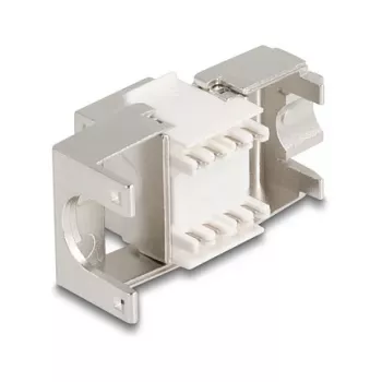 Delock 90723 Módulo Keystone delgado RJ45 a LSA Cat.6A, blindado, 180 grados, sin herramientas