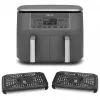 Freidora de aire Ninja DZ300EU Dual Zone, 7,6 l (2 x 3,8 l), 2400 W, 240 °C, gris
