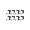Digitus conector Keystone CAT 6 no apantallado, 8 uds., plano, negro/blanco, RJ-45