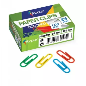 Clips Forpus, de colores, 26 mm, redondos (100) 1104-008