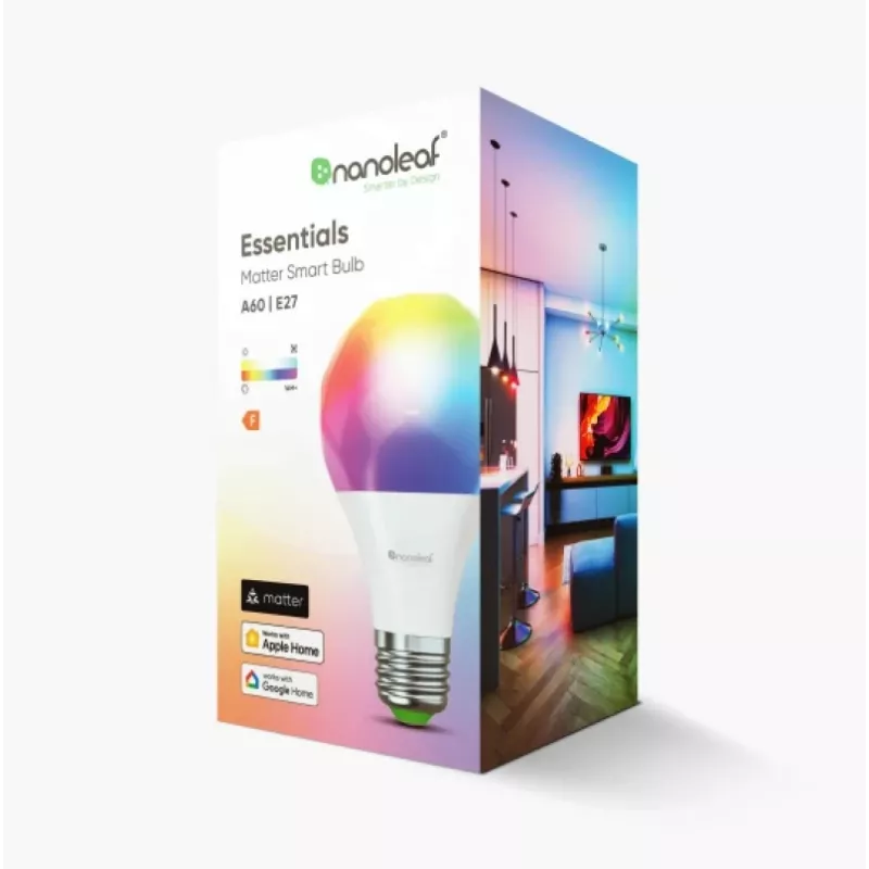 Bombilla inteligente Essentials Smart A60 E27 Matter 9W 806Lm RGBCW 2700-6500K | E27 | 8,5 W | RGBCW | Bluetooth, Thread