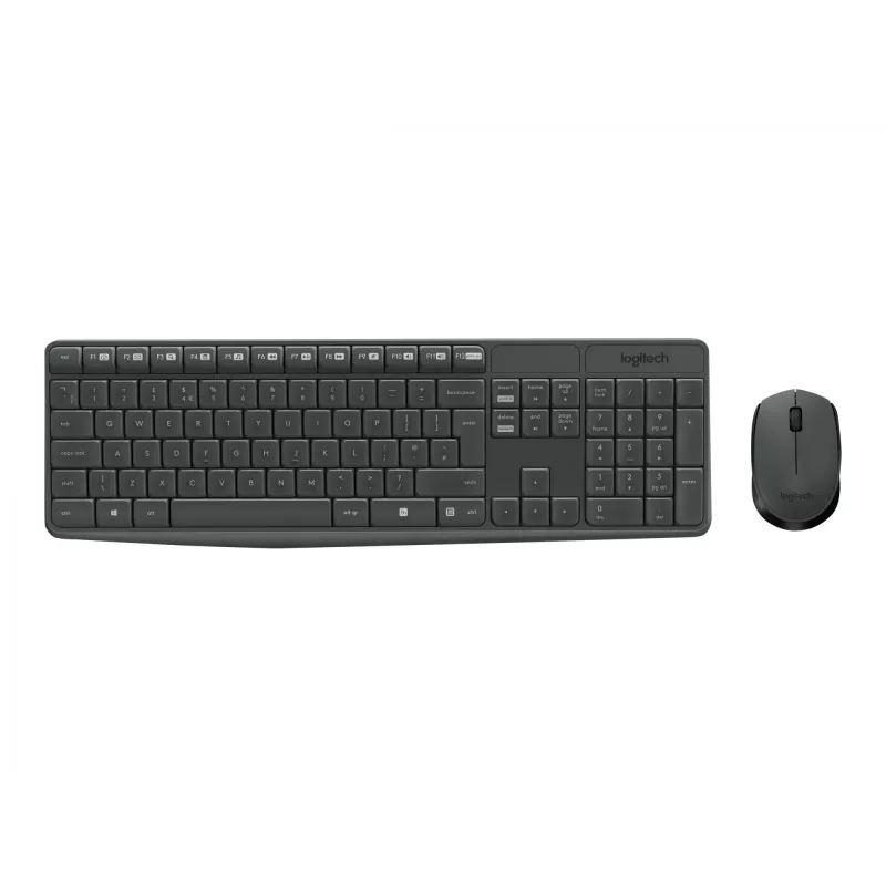 Logitech MK235 - Conjunto teclado y ratón - inalámbrico - 2,4 GHz - portugués