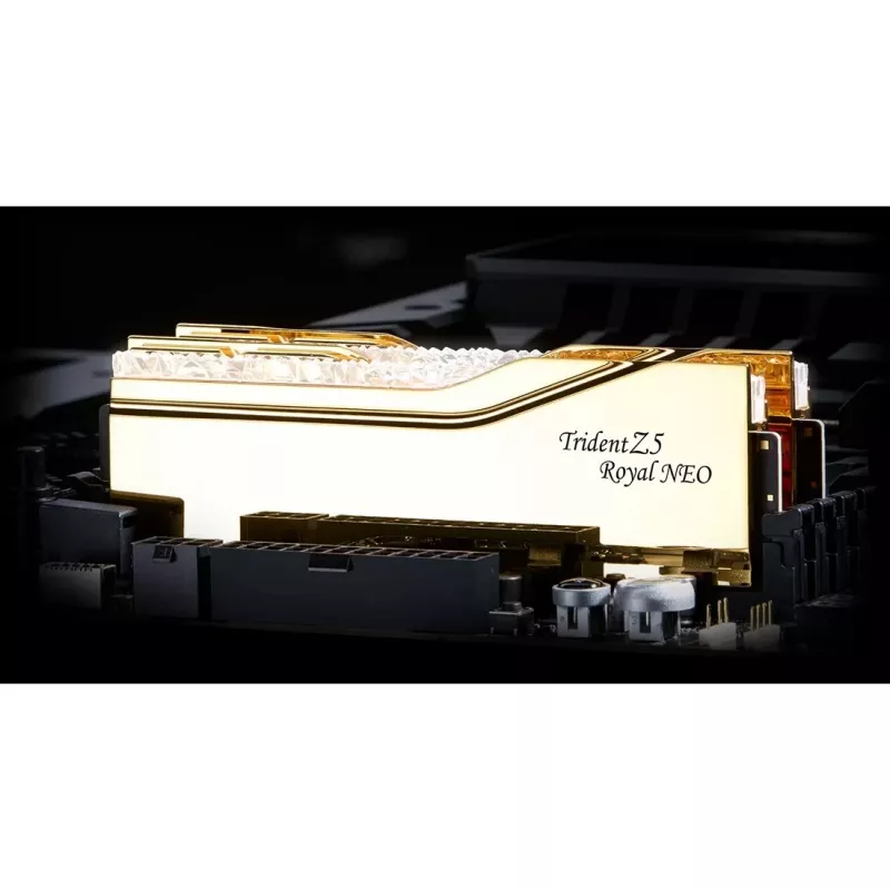 DIMM 32 GB DDR5-8000 (2x 16 GB) Dual-Kit, memoria RAM dorada, F5-8000J3848H16GX2-TR5NG, Trident Z5 Royal Neo, AMD EXPO