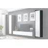 Armario cerrado Cama VIGO '180' 180/40/30 roble Sonoma/blanco brillo