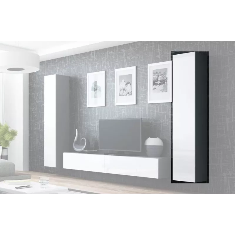 Armario cerrado Cama VIGO '180' 180/40/30 roble Sonoma/blanco brillo