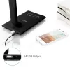 Lámpara de escritorio LED Aukey LT-T10 12W 3000–6500K — temperatura de color ajustable, negra