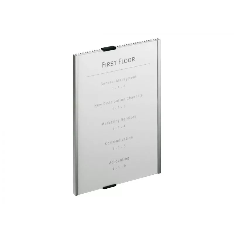 Cartel informativo resistente acrílico aluminio plateado 4806-23
