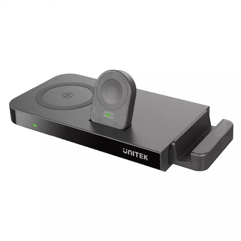UNITEK MagMighty Combo 5 auriculares smartphone smartwatch negro USB carga inalámbrica carga rápida