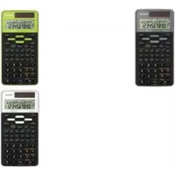 Calculadora de bolsillo científica Sharp EL-531TG negra, verde