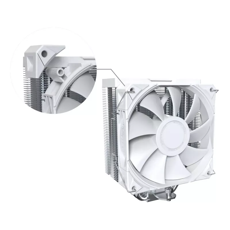 Montech NX400 disipador de aire para CPU, multi socket, 120 mm, blanco