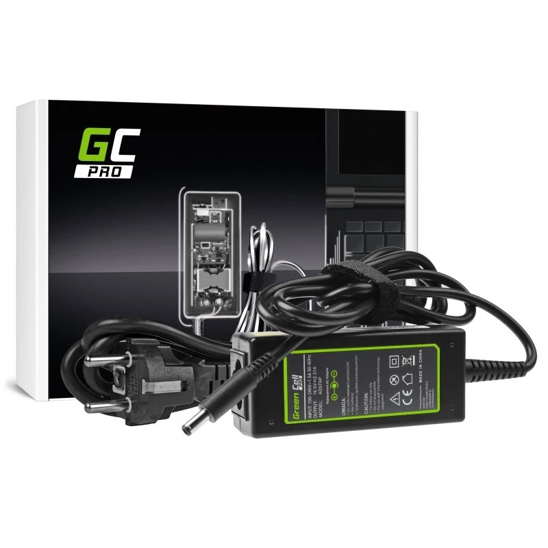 Fuente de alimentación Green Cell AD57AP 45W 19,5V 2,31A para portátiles Dell, interior, negro