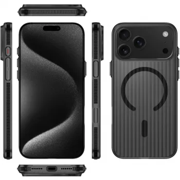 Funda de diseño 4smarts Aero para iPhone 17 Pro Max, negro (541642)