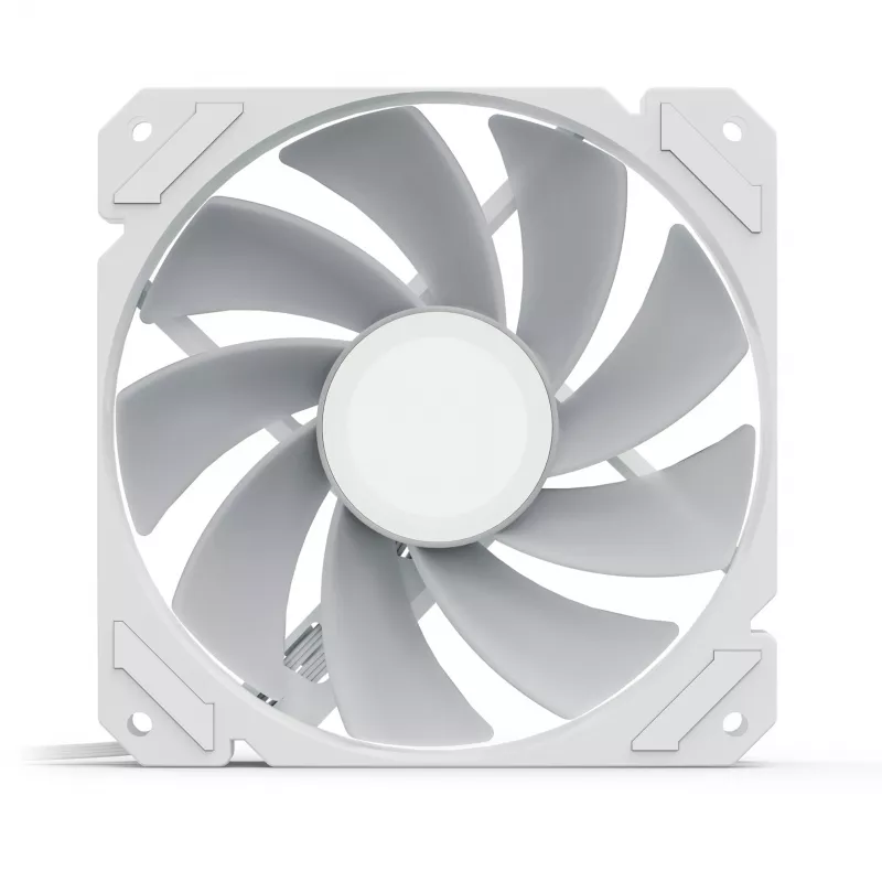 Ventilador de caja Sharkoon SHARK Mirror RGB PWM REVERSE 120 mm Blanco, 500–1500 RPM, 99,52 m³/h, FDB