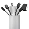 Canaleta para cables de aluminio MACLEAN MC-814 S, plateada – canal para cables de superficie