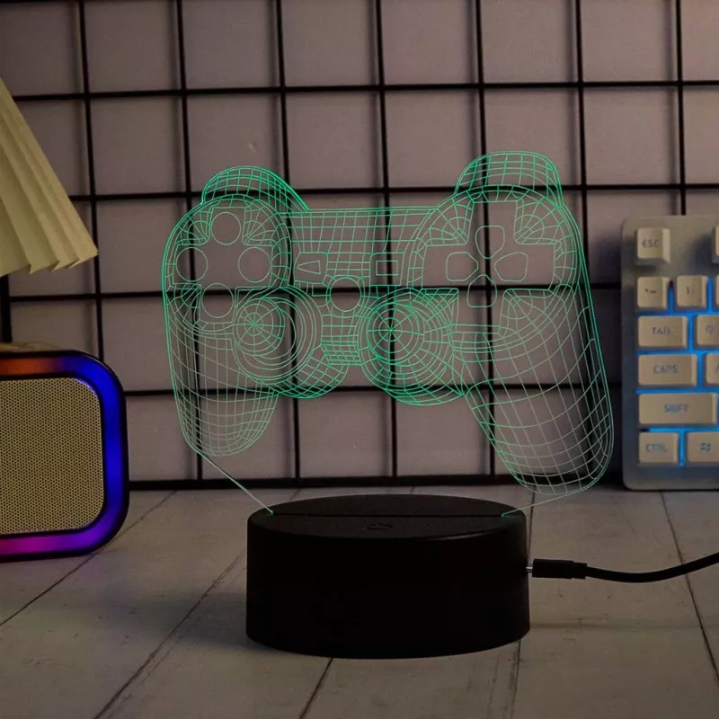Lámpara LED de mesa MANTA SNL122RGB decoración de luz RGB 3D, RGB con cambio de color, alimentación USB