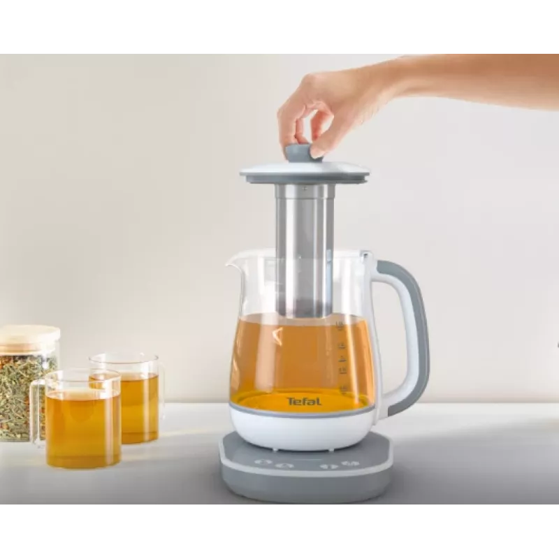 Hervidor de té Tefal BJ551B10 1,5 L 1430 W gris, blanco