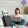 Adaptador USB inalámbrico QOLTEC 56988 Dual Band 1300Mbps USB 3.0
