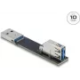 Adaptador USB DELOCK 67421 — USB Type-A a Type-A, negro