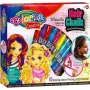 Set de tizas para el pelo colorino 68635PTR – 10 colores mix, lápices de color temporales para el pelo