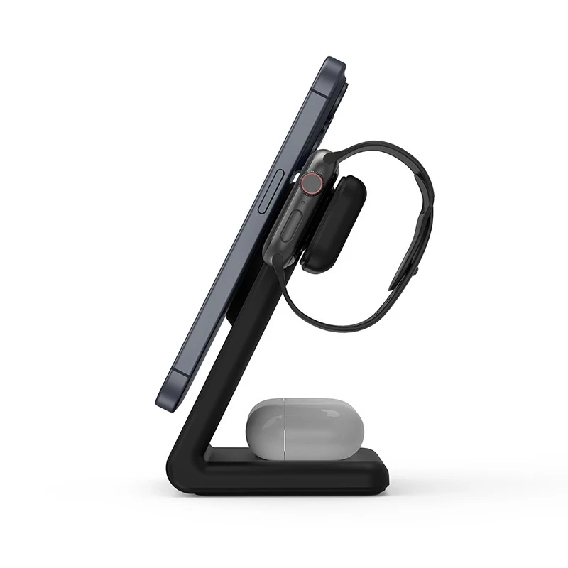 Cargador de interior Crong CRG-MSPS-BLK Smartwatch Negro Lightning USB Inalámbrico