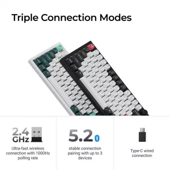 Teclado mecánico Keychron Q6 HE QMK con estabilizadores magnéticos Gateron Double‑Rail