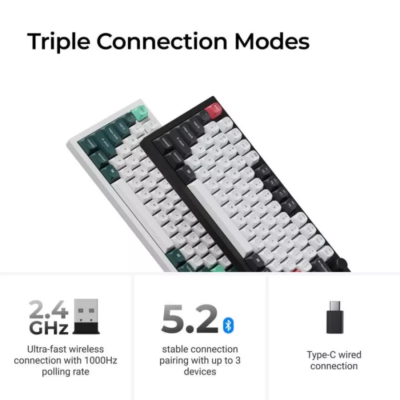 Teclado mecánico Keychron Q6 HE QMK con estabilizadores magnéticos Gateron Double‑Rail