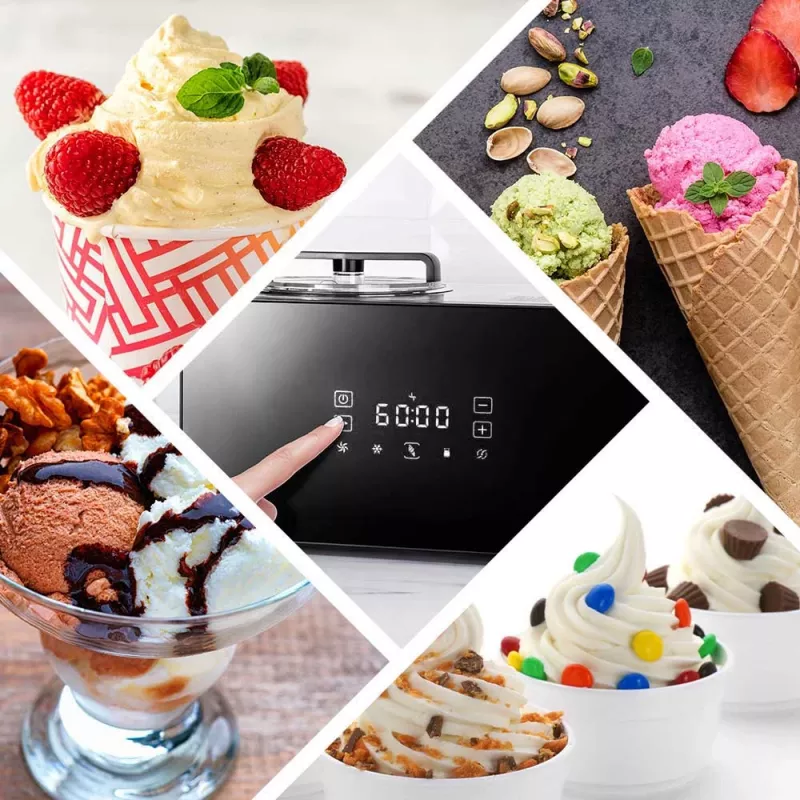 Máquina de helados tradicional Gastroback Design Advanced Control 1,5 L 150 W negro Satin steel