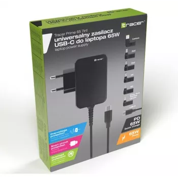 Fuente de alimentación para portátil Prime 65W universal 7en1