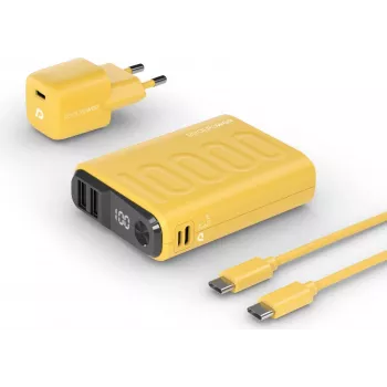 RealPower PB-10000 Polímero de litio (LiPo) 10000 mAh Amarillo (390659)