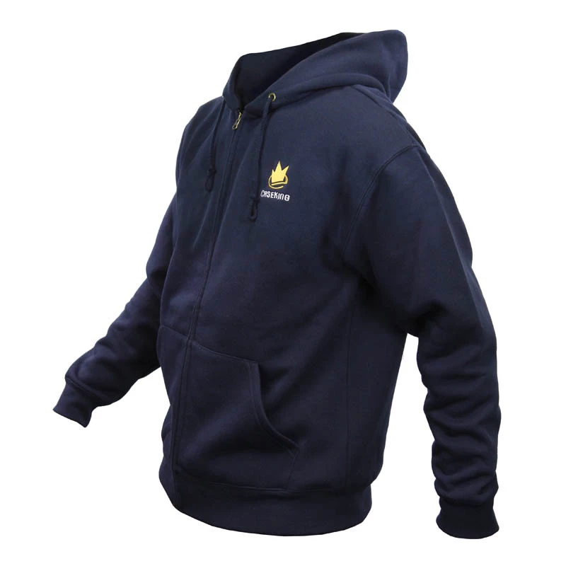 Sudadera con capucha y cremallera Caseking azul marino talla S