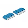 Acoplador de fibra óptica HD LC octuplex hembra a LC octuplex hembra azul DeLOCK