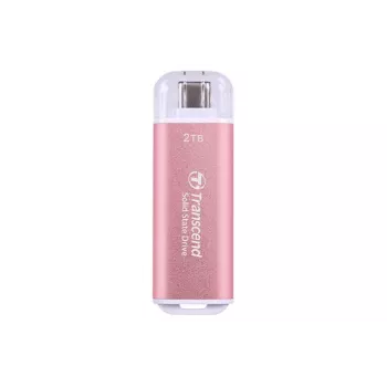 Unidad de estado sólido externa TRANSCEND TS2TESD300P 2 TB USB Type-C, hasta 1050/950 MB/s, aluminio azul