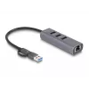 Estación de acoplamiento y replicador de puertos para portátil DeLOCK 64282 con cable USB 3.2 Gen 1 (3.1 Gen 1) Type-C gris (64282)