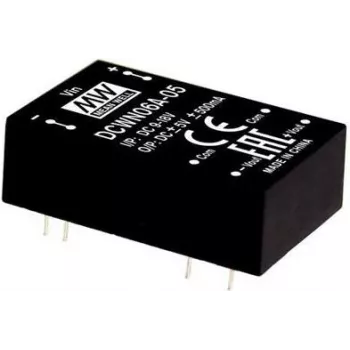Fuente de alimentación/convertidor Mean Well DCWN06C-15, 6 W, entrada 36–72 V, salida 15 V