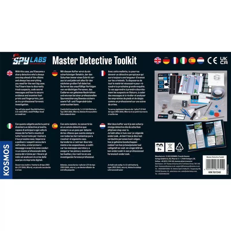 Spy Labs Incorporated Master Detective Toolkit V1, sets de detective versión internacional