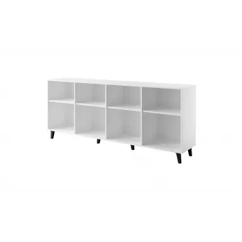 Cómoda FARO 200x42x82 blanco mate + roble craft